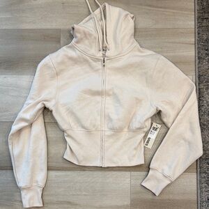 No Boundaries Cream Zip-Up Hoodie